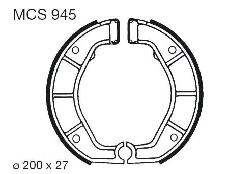 Brake shoes LUCAS MCS 945